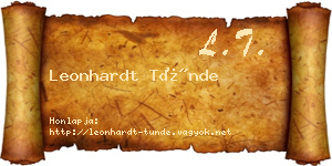 Leonhardt Tünde névjegykártya