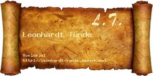 Leonhardt Tünde névjegykártya