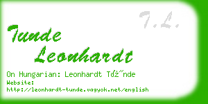 tunde leonhardt business card